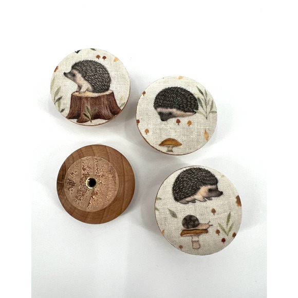 Hedgehogs Drawer Knob Pulls Handles Dresser Nursery Kids Room Baby Shower - Picture 2 of 4